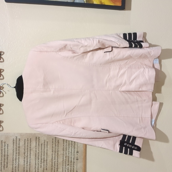 Zara Woman military-style braid blazer in nude pink, Medium Size.N WT - Picture 8 of 8